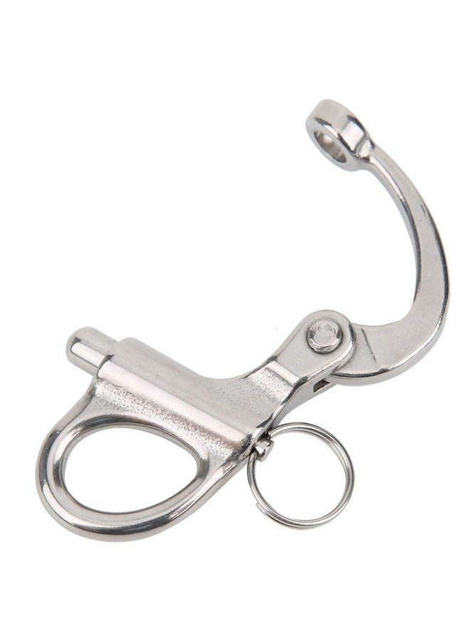 Dilwe 316 Stainless Steel Snap Hook, Fixed Quick Release Mountaineering Rock Climbing Snap Hook for Outdoor Camping Mountaineering(70mm) - Image 1
