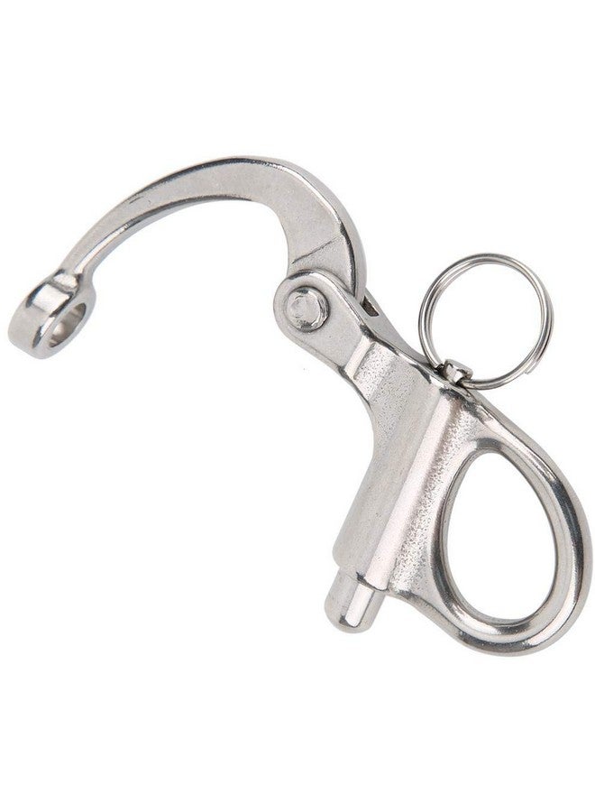 Dilwe 316 Stainless Steel Snap Hook, Fixed Quick Release Mountaineering Rock Climbing Snap Hook for Outdoor Camping Mountaineering(70mm) - Image 4