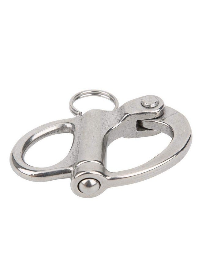 Dilwe 316 Stainless Steel Snap Hook, Fixed Quick Release Mountaineering Rock Climbing Snap Hook for Outdoor Camping Mountaineering(70mm) - Image 3