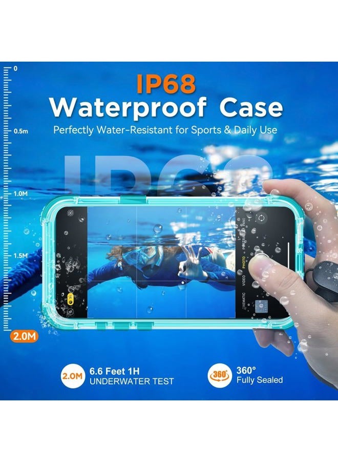 WIFORT iPhone 15 Pro Waterproof Case, 360 Full Body Shockproof Dustproof Protection Built-in Screen, IP68 Underwater, 15ft, Military Dropproof, - Image 2