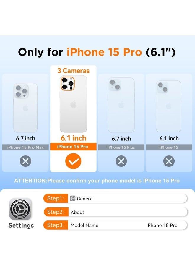 WIFORT iPhone 15 Pro Waterproof Case, 360 Full Body Shockproof Dustproof Protection Built-in Screen, IP68 Underwater, 15ft, Military Dropproof, - Image 3