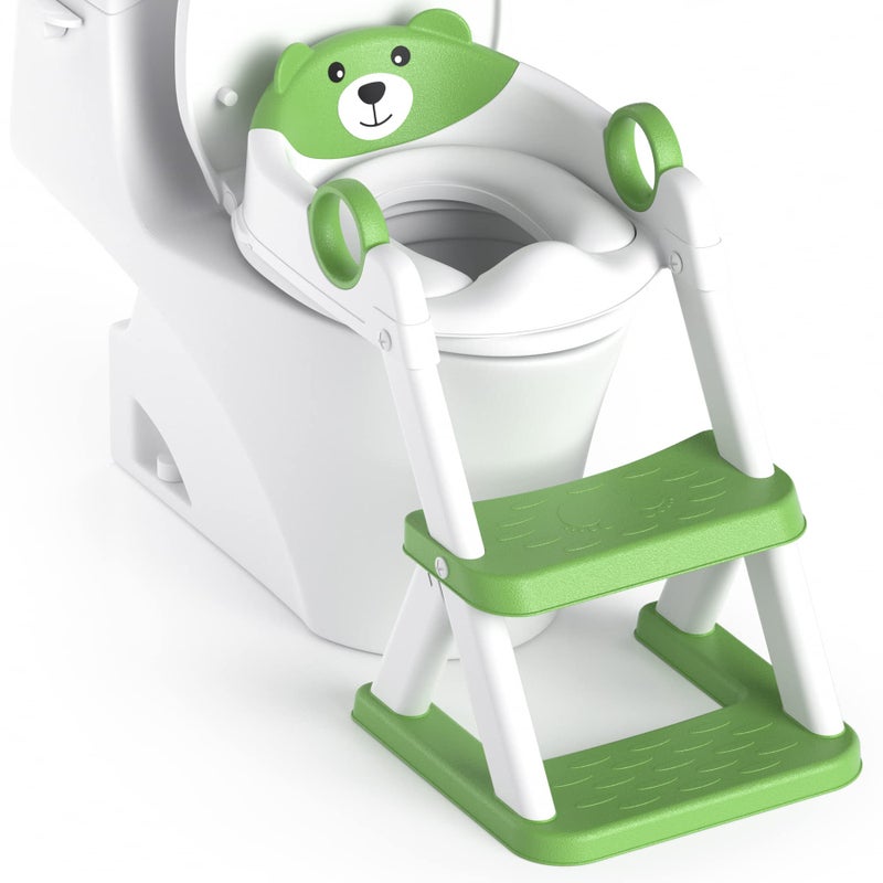 Rabb 1st Potty Training Seat, Upgrade Toddler Toilet Seat for Kids Boys Girls, 2 in 1 Potty Training Toilet, Splash Guard Anti-Slip Pad Step Stool - Image 1