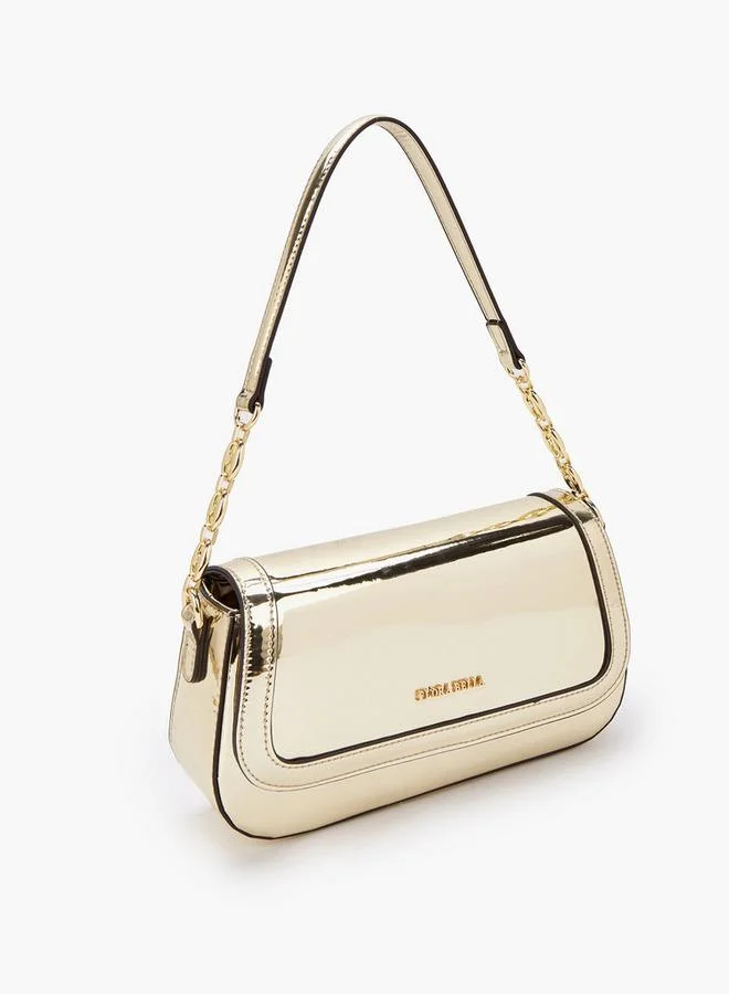 فلورا بيلا من شو إكسبرس حقيبة كتف معدنية بإغلاق قلاب