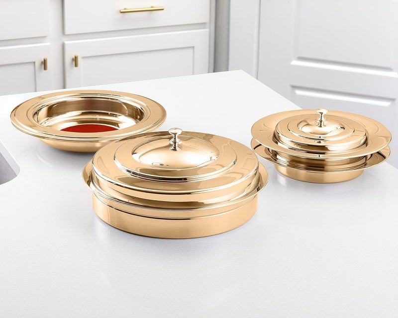 Steadfast Selections (Offering Plate Red) Premium Gold Stainless Steel Offering Plates for Church | Offering Trays | Church Collection Plate | Church Offering Plates - Image 4