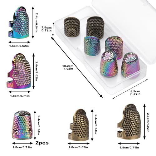 ZMAAGG Thimbles for Hand Sewing, Sewing Thimble, Metal Thimbles for Hand Embroidery, Needlework, Hand Sewing Craft - Image 2
