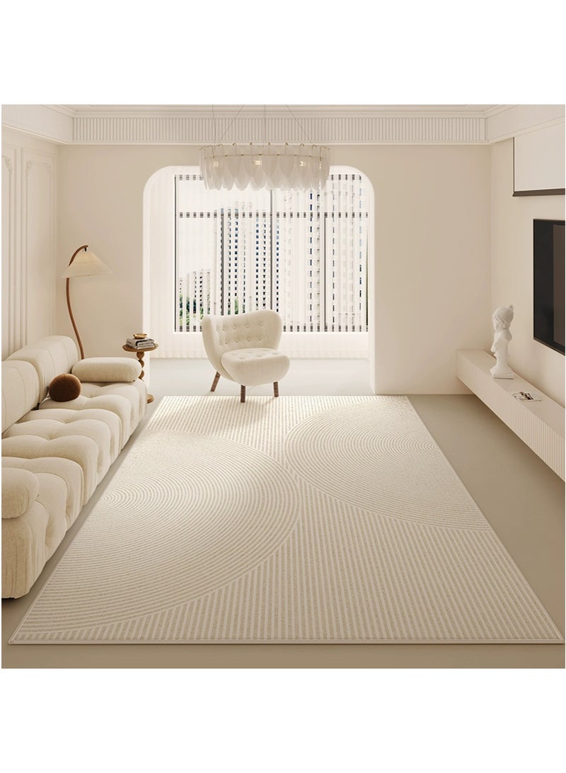 TAPIT 200x300cm Thick Soft Plush Waterproof Stain-Resistant Rug, Nordic Minimalist Non-Slip Carpet for Living Room Sofa & Bedside, Warm Anti-Cold Home Floor Mat (Style E) - Image 1