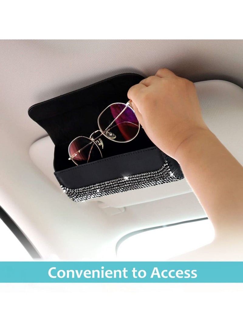 Sparkling Auto Glasses Clip Case Eyeglasses Protective Box - Image 4