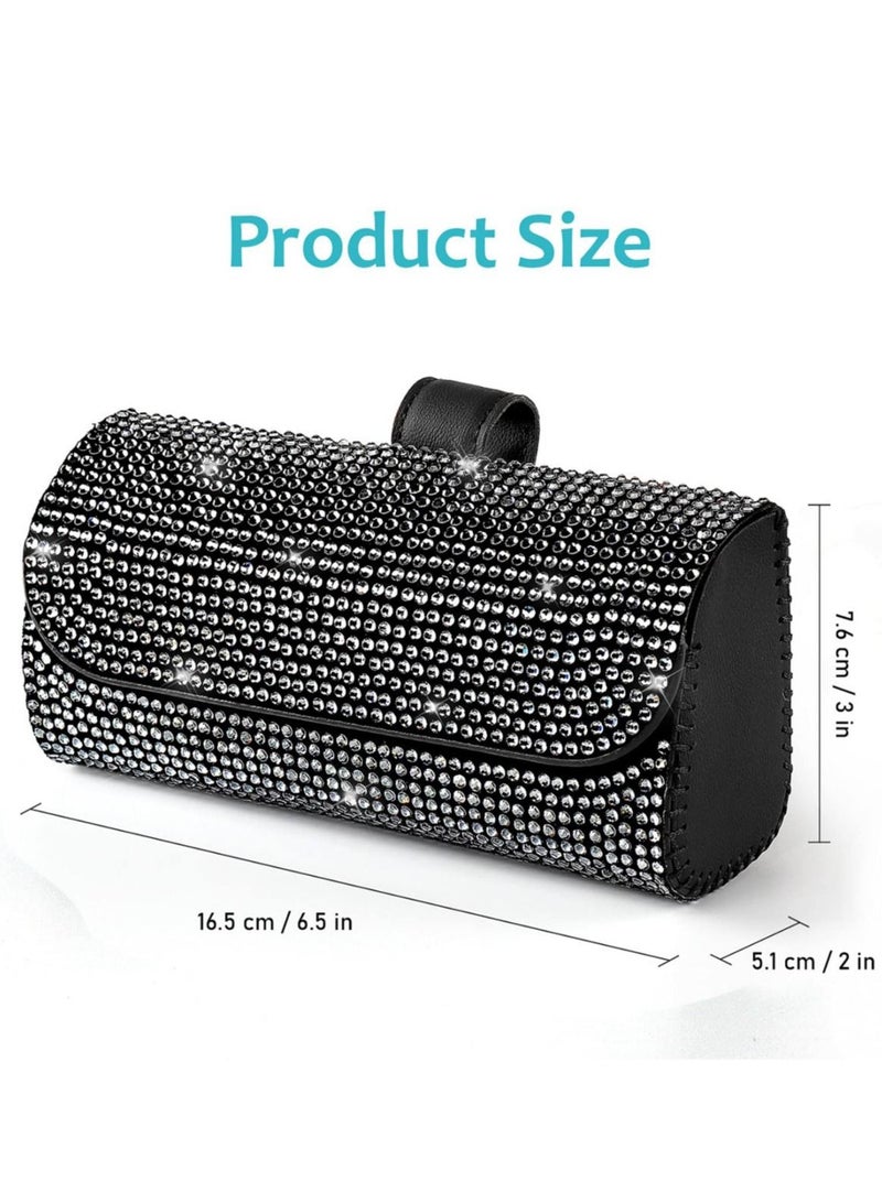 Sparkling Auto Glasses Clip Case Eyeglasses Protective Box - Image 2