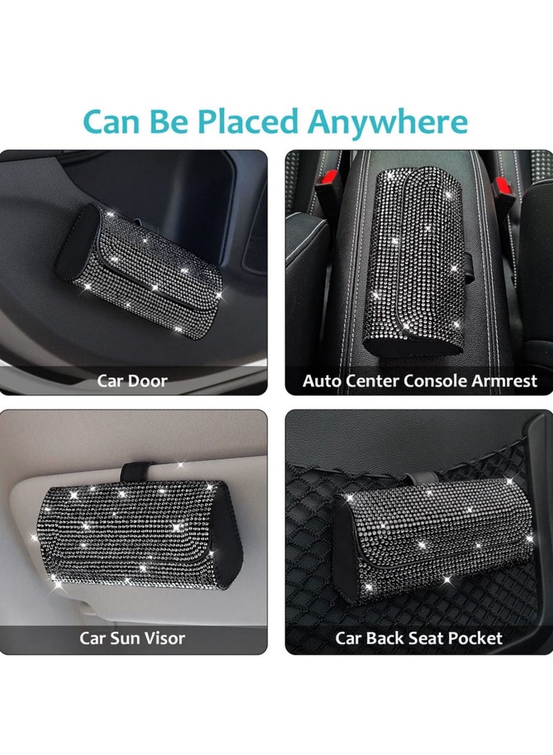 Sparkling Auto Glasses Clip Case Eyeglasses Protective Box - Image 5