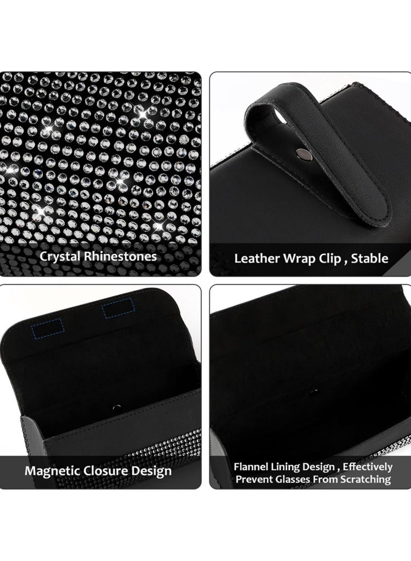 Sparkling Auto Glasses Clip Case Eyeglasses Protective Box - Image 3