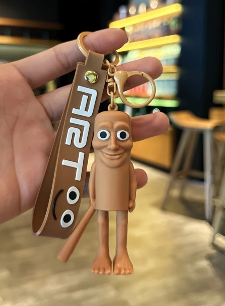 ART Tong Tong Tong Sahour Keychain, Creative Keychain with Cute Design, Durable Keychain Suitable for Bags - Image 1