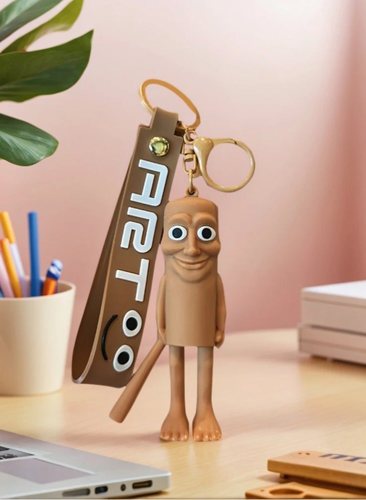 ART Tong Tong Tong Sahour Keychain, Creative Keychain with Cute Design, Durable Keychain Suitable for Bags - Image 2