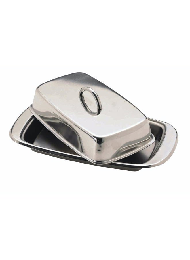 KitchenCraft Stainless Steel Butter Dish and Cover, Labelled - Image 4