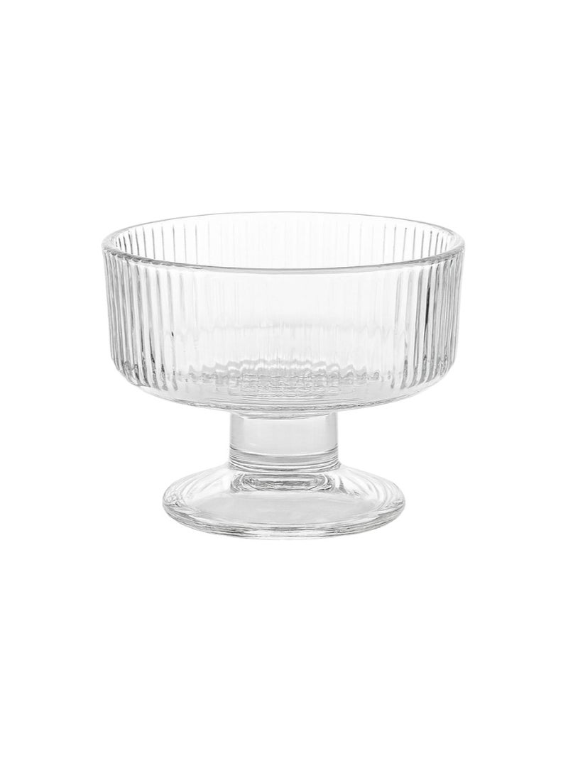 AL-GANNAS Set of 8 Crystal Glass Dessert Bowl Set with Base | Premium Cups for Sweets & Ice Cream - Image 3
