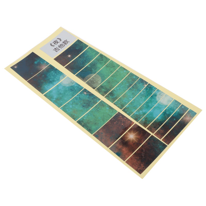 2 Sheets of Delicate Pattern Guitar Self-adhesive Stickers Guitar Fretboard Decals - Image 2