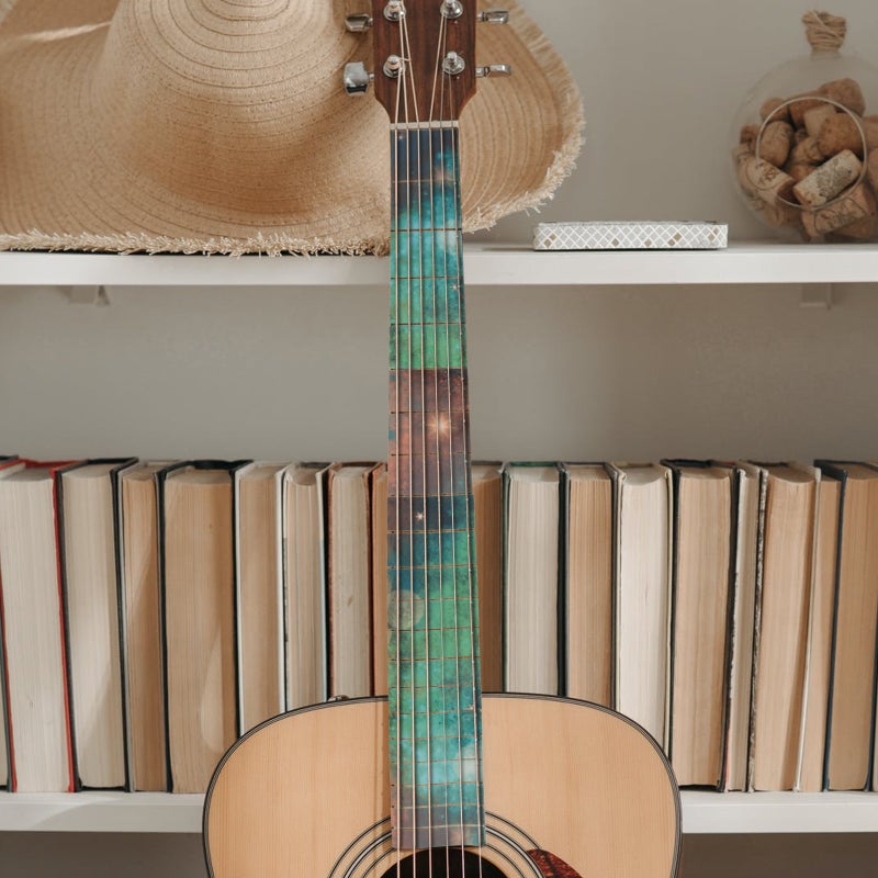 2 Sheets of Delicate Pattern Guitar Self-adhesive Stickers Guitar Fretboard Decals - Image 4