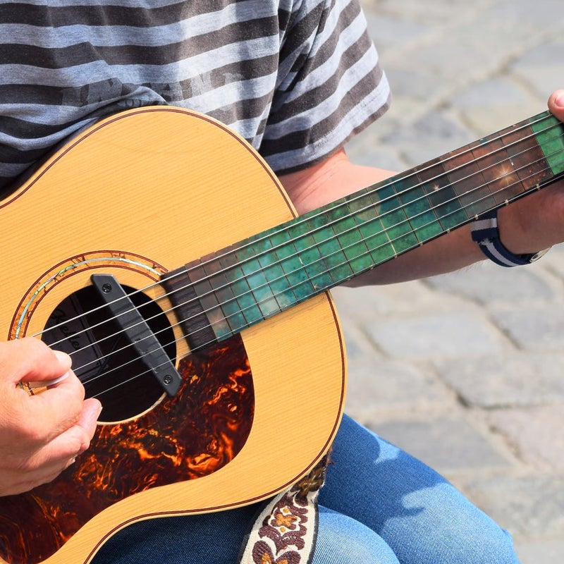 2 Sheets of Delicate Pattern Guitar Self-adhesive Stickers Guitar Fretboard Decals - Image 5