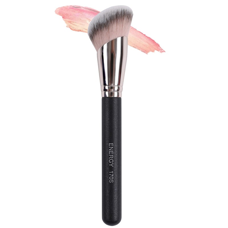 ENERGY Angled Foundation Brush - Large Makeup Brush for Liquid Foundation, Bronzer, Blush, Cream, Powder, Concealer &Contour Blending Face with Vegan Synthetic Bristles - Image 1