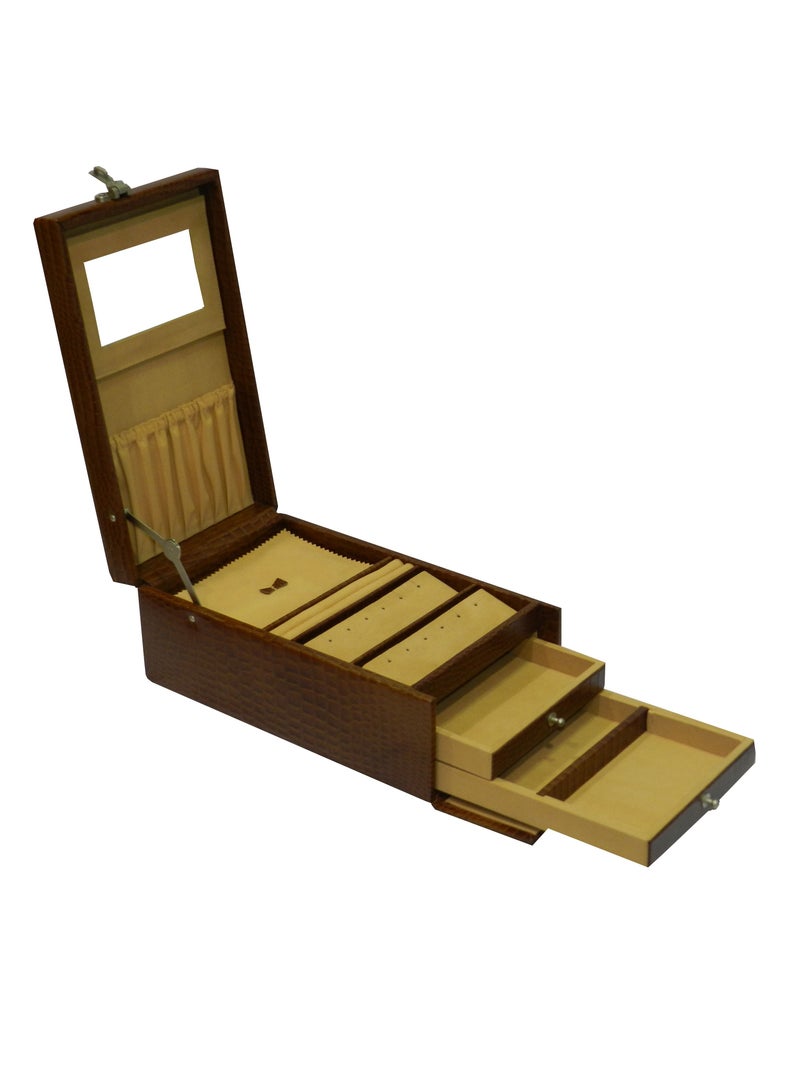 LAVERI LEATHER Laveri Jewellery Box Ring Necklace Earring Bracelet Storage Box Leather Multifunction Jewelry Organizer Box  - Image 1