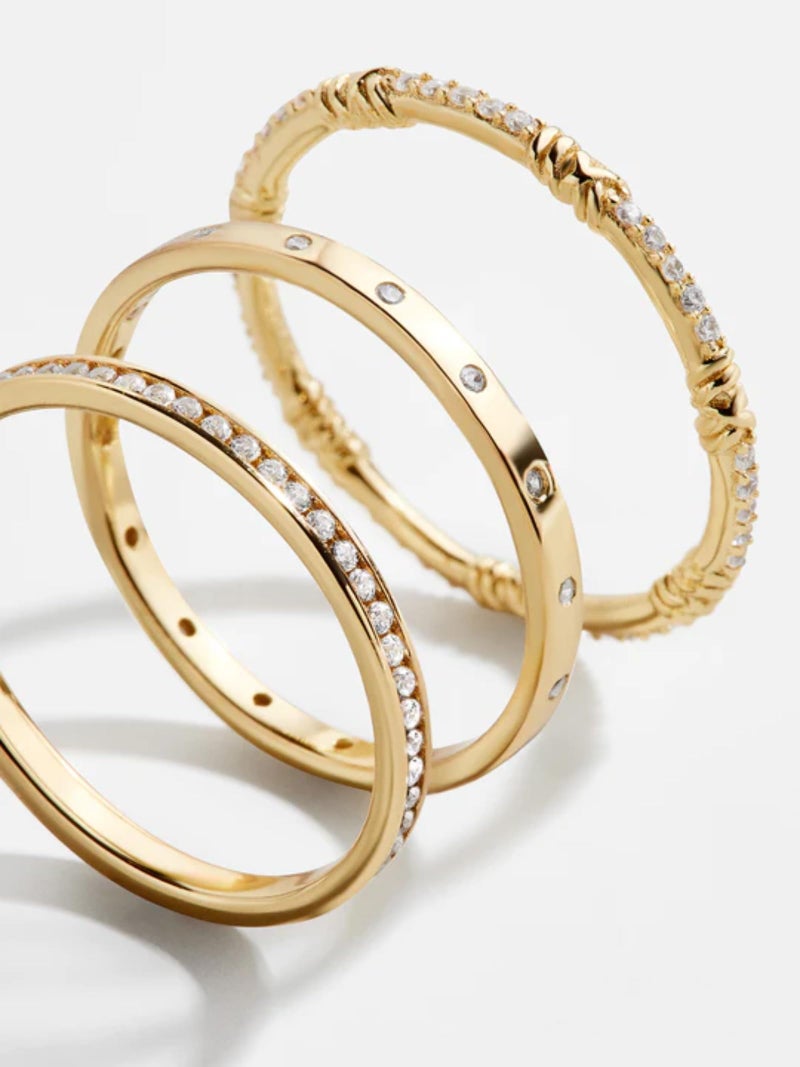 Pearich 14K Gold Filled Rings for Women, Gold Stackable Ring, Gold Statement Bands Rings for Women Comfort Fit Comfort Fit Size 8 - Image 3