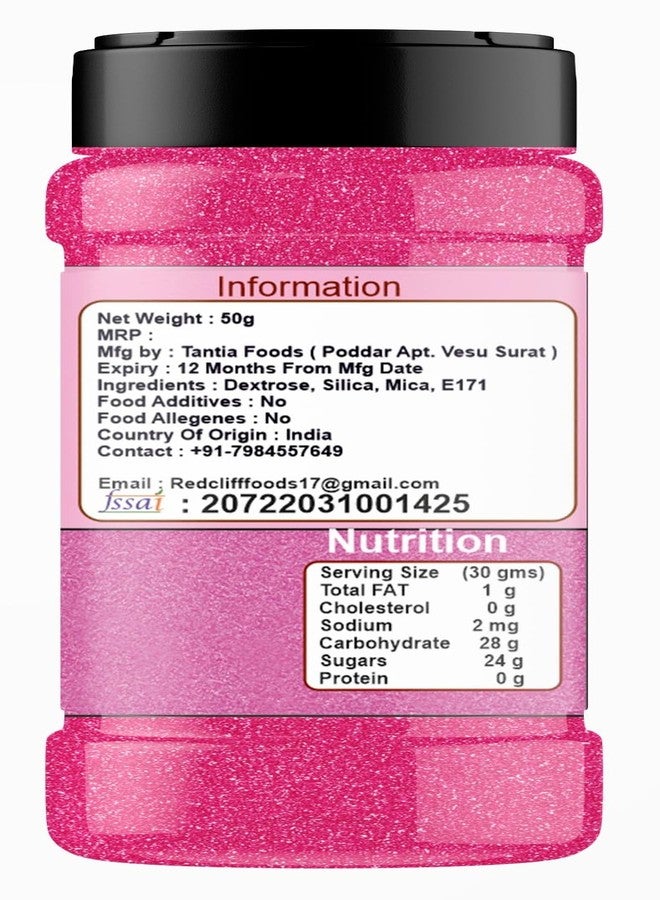 RED CLIFF Edible Pink & Copper Drink Shimmer Powder for Cake Decoration, Drinks, and Desserts Food Grade Glitter Dust for Baking, Beverages, and Creative Culinary Designs || (50gx2) - Image 3