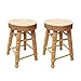 Cutemini Miniature Counter Stool Dollhouse Furniture 2 PCSPack Wood Chair for Crafts Desktop Decor High Stool Mini Scene Ornament Model Round Bar Stool High Simulation Accessory - Image 2