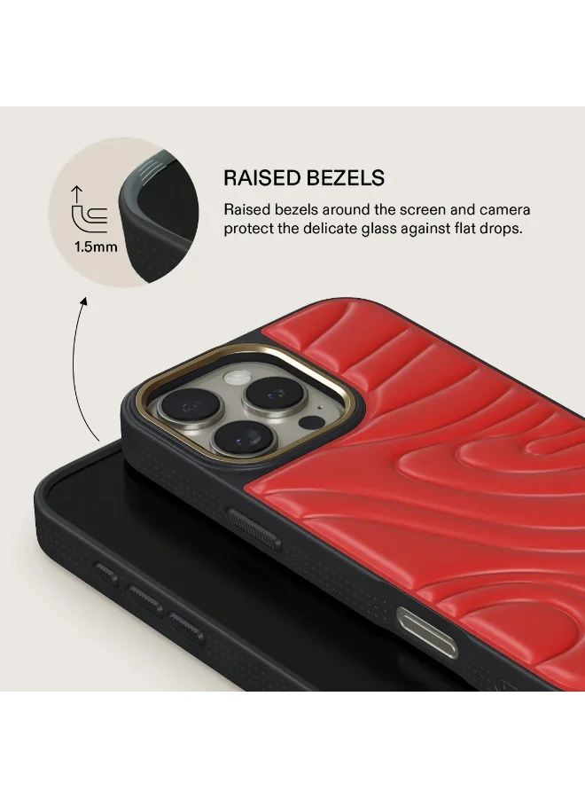 BURGA iPhone 16 Pro – Blush Red Ultra-Soft TPU, TPE, and PC Material with Bouncy Texture, Cloud Guard Shock Absorption, Lightweight Build, and Elite-Level Drop Protection