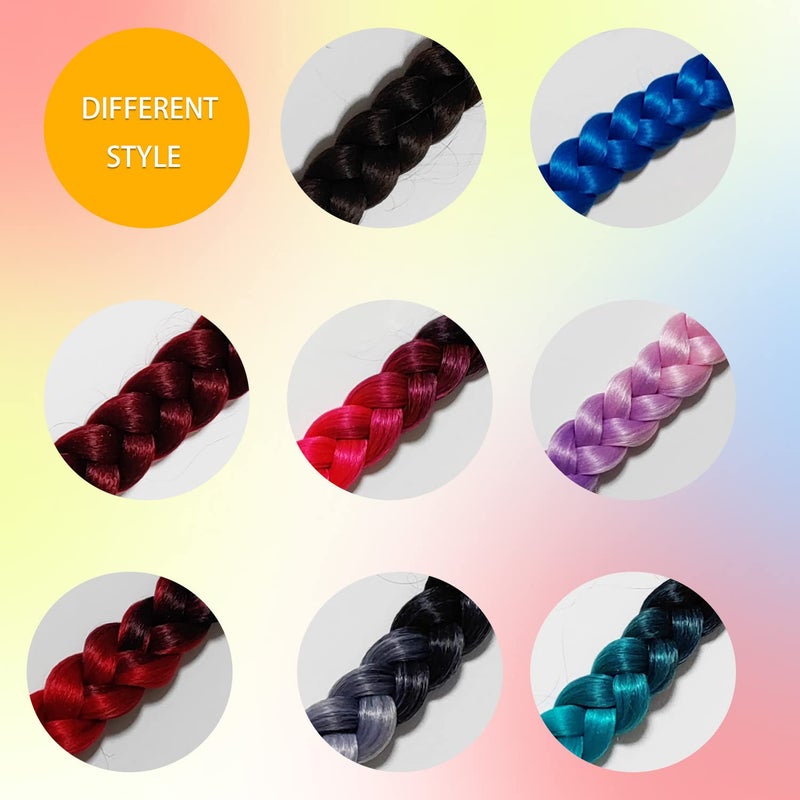 shufang 2 Packs Black Long Braided Ponytail Extension For Black Women Soft Synthetic Hair Piece For Women with Hair Tie Straight Wrap Around Ponytail Braided Hair Extensions pre Stretched 30 Inch - Image 4