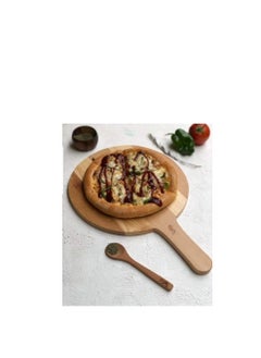 SAS Wooden Round Peel For Serving Pizza And pastries - Beech Wood - (32Cm)  - Image 3