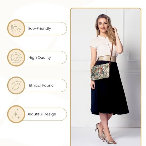 Signare Tapestry Crossbody Bag Shoulder Purse for Women In William Morris Golden Lily Design (XB02-GLILY) - Image 5