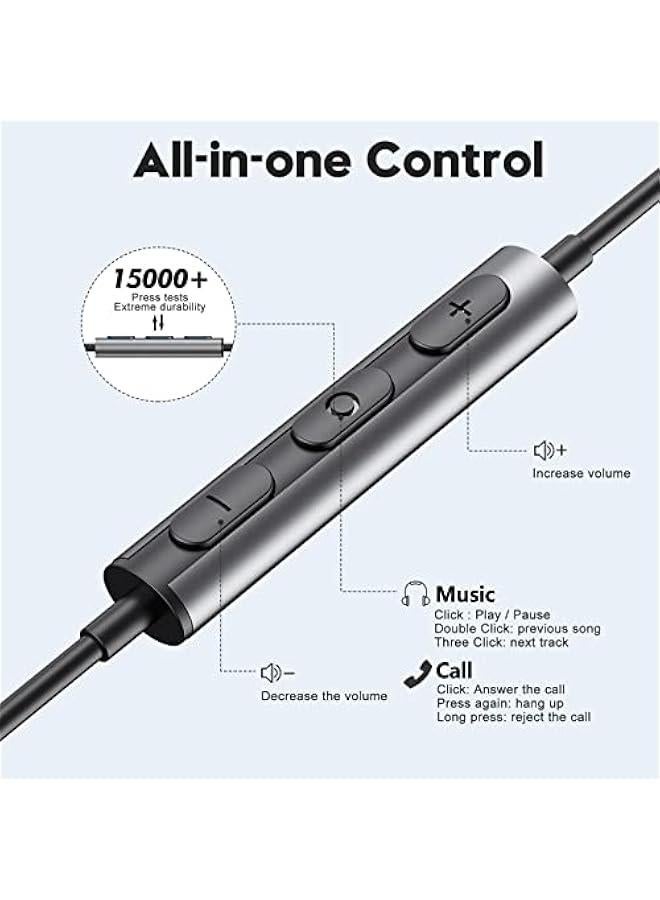 Concretization Type C Headphones / USB C Headphones for Samsung Galaxy S25 S24 S23 Ultra S22 S21 FE S20 A54 A53 Or iphone17/16/15 , USB C Earphones with Mic Volume Control Wired Earbuds - Image 4