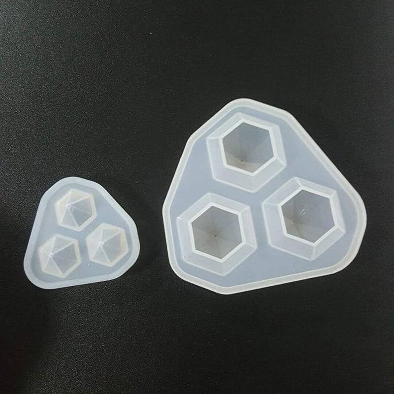 klarako 2pcs Silicone Casting Molds Resin Crystal Molds Three Pyramid Shape Diamond Moulds for Jewelry Making Beading Craft Cake Baking - Image 4