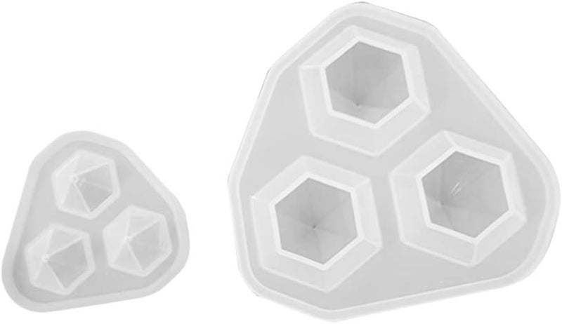 klarako 2pcs Silicone Casting Molds Resin Crystal Molds Three Pyramid Shape Diamond Moulds for Jewelry Making Beading Craft Cake Baking - Image 1