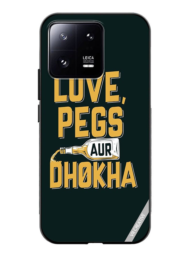 VR CREATIVE Protective Case Cover For Xiaomi 13 Love Pegs Aur Dhoka Design Multicolour - Image 1