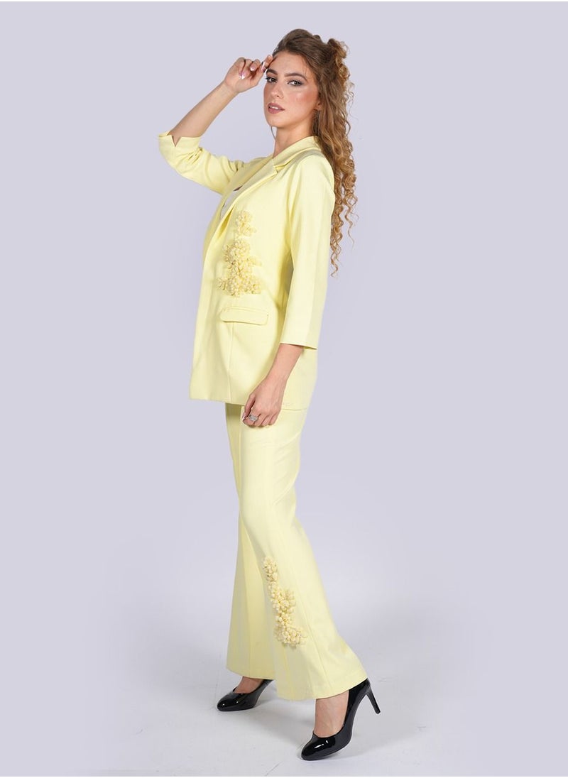 NIVA FASHION HOUSE Daffodil Front Tuck Semi Fitted Pants  - Image 3