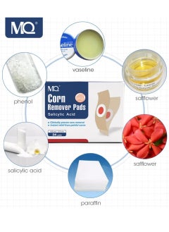 MQ 24 Pcs Corn Remover Pads Foot Corn Remover Patch Wart Remover Corn Removal Ideal for Relief Corn Pain and Foot Care Corn Plasters with Hole for Feet Hand Toe Corn Removal Pads  - Image 2