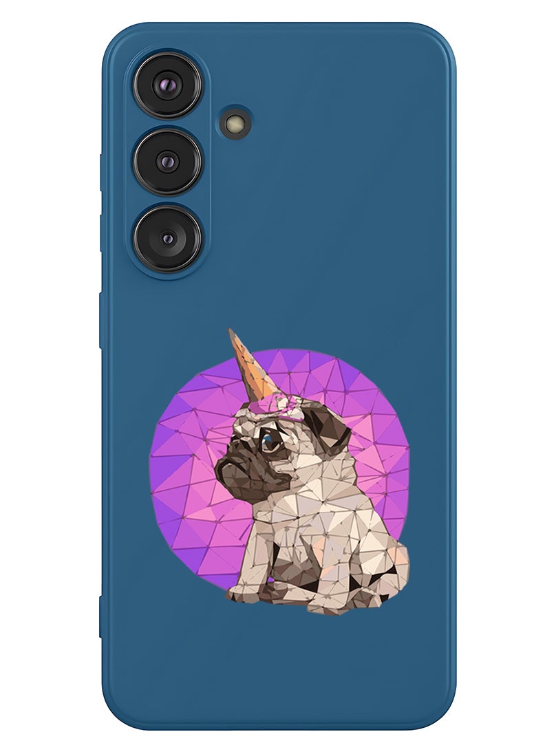 Theodor Protective Slim Fit Case Liquid Silicone Cover with Full Body Protection Anti-Scratch Shockproof Case For Samsung Galaxy S25 (Blue) - Puggy - Image 1