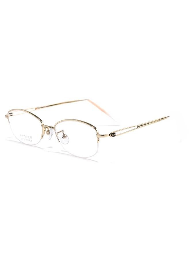 Generic Baishifen New S 2et Ultra-light Pure Titanium Half Frame Glasses Frame Elegant Temperament Small Frame Female Presbyopia Frame 