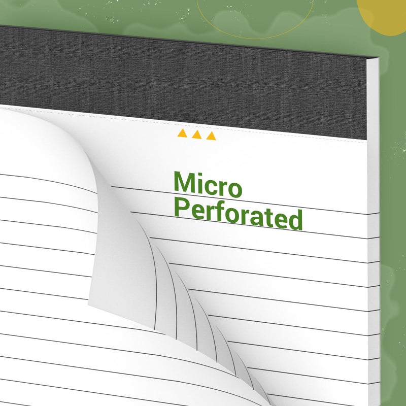 AILZFEI 3 Pack Legal Pads 11 x 9.5 College Ruled White Paper Note Pad Narrow Ruled 30 Sheets Notepads Perforated Writing Pad Clear Print Horizontal Pads of Paper - Image 5