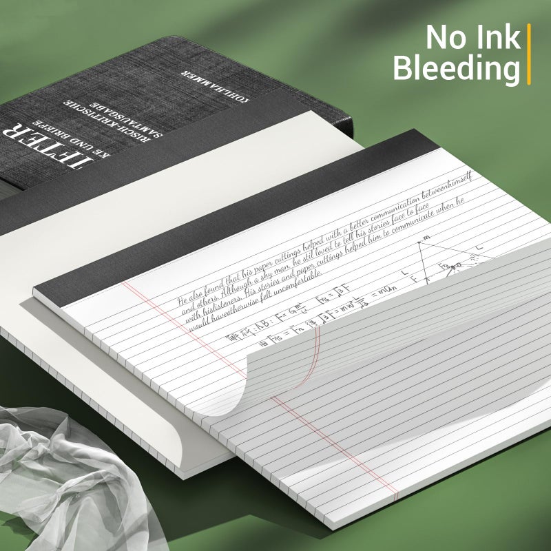 AILZFEI 3 Pack Legal Pads 11 x 9.5 College Ruled White Paper Note Pad Narrow Ruled 30 Sheets Notepads Perforated Writing Pad Clear Print Horizontal Pads of Paper - Image 4