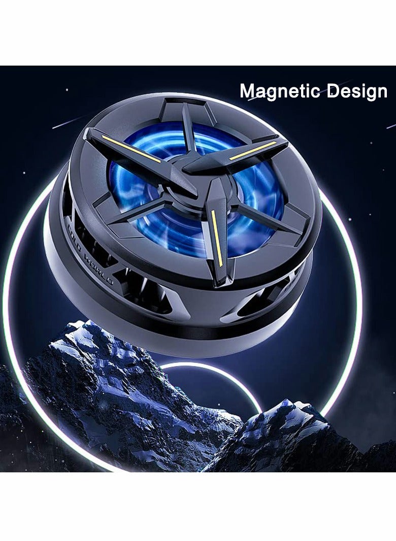 SOLARAE Cell Phone Magnetic Cooler, Cell Phone Cooling Fun Portable Mobile Phone Radiator Cooling Fan, Gaming Semiconductor Cooling for iPhone iOS for Android and Tablet for ipad - Image 3