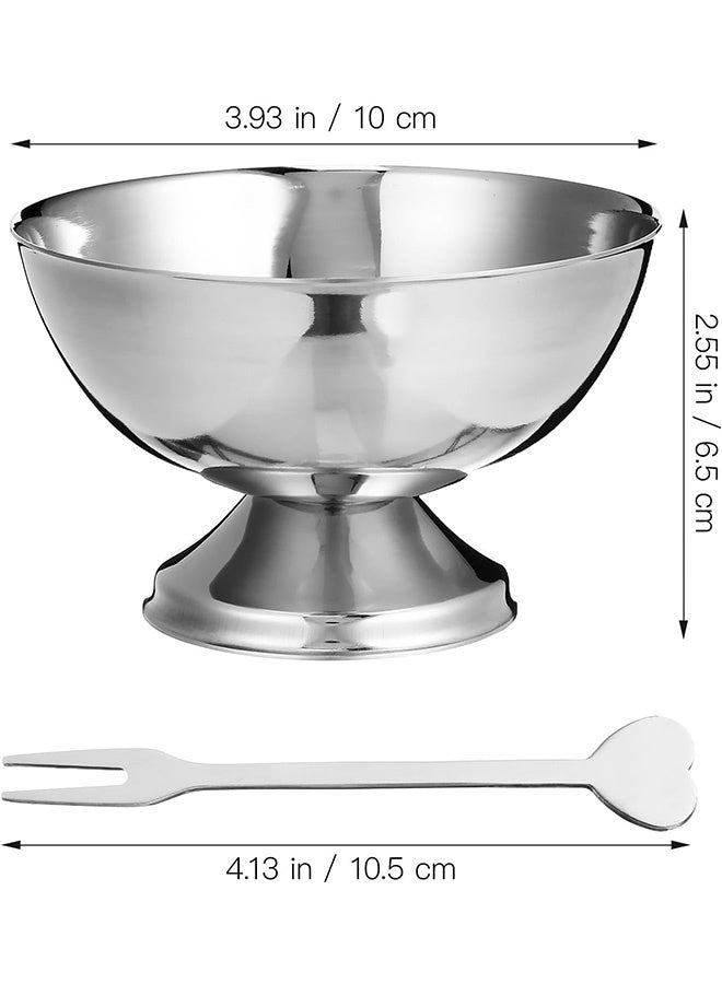 جمورو طقم مكون من قطعتين من أكواب الحلوى، ووعاء الحلوى، وكوب الحلوى من الفولاذ المقاوم للصدأ، وكوب الآيس كريم، وكوب البودنغ، ووعاء الكسترد - Image 4