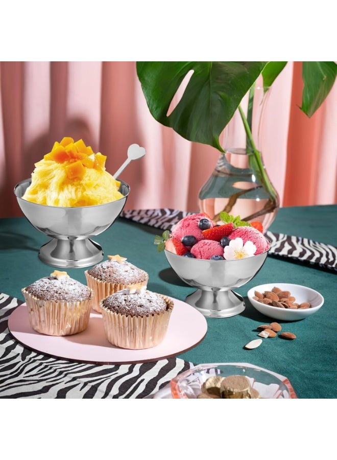 جمورو طقم مكون من قطعتين من أكواب الحلوى، ووعاء الحلوى، وكوب الحلوى من الفولاذ المقاوم للصدأ، وكوب الآيس كريم، وكوب البودنغ، ووعاء الكسترد - Image 5