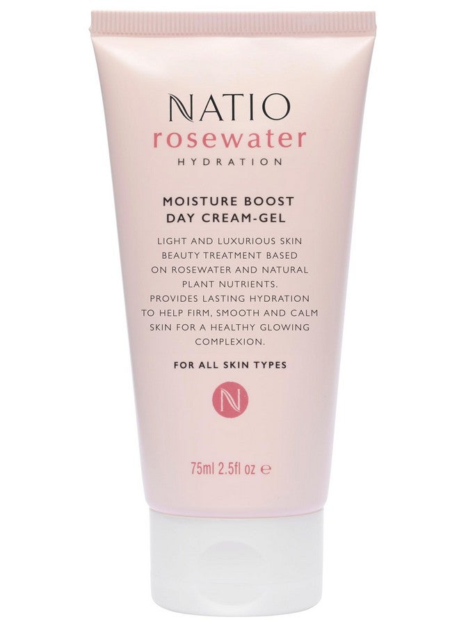 ناتيو كريم جل النهار لتعزيز رطوبة ماء الورد 2.5 أونصة كريم الوجه مع غسول الوجه بزبدة الشيا مع مرطب الوجه بماء الورد لجميع أنواع البشرة - Image 1