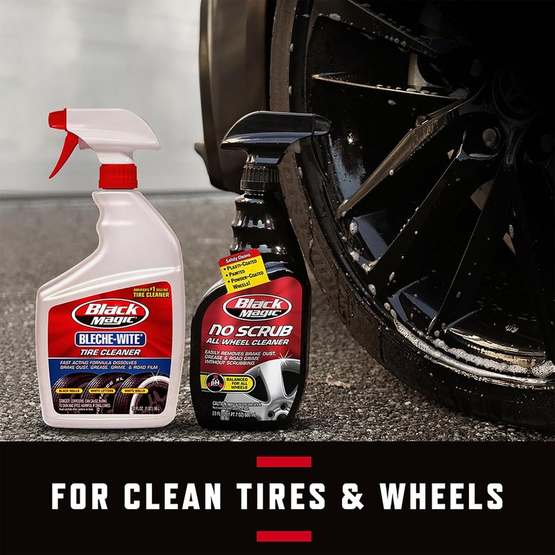 Black Magic 120218 No Scrub All Wheel Cleaner, 23 oz. (Pack of 2) - No Scrubbing Needed, Just Apply, Hose Off and Wipe for Clean Wheels Every Time Natural material - Image 5
