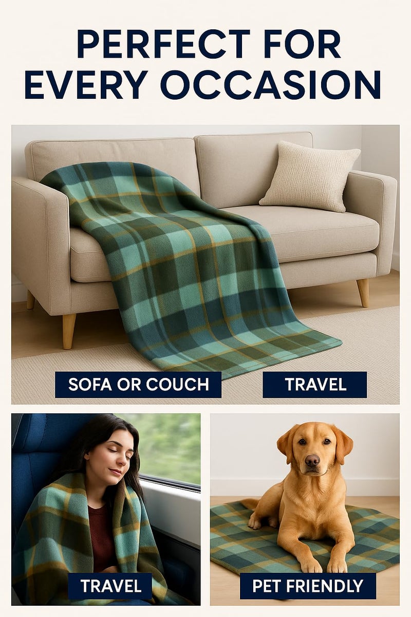 PWI Supersoft AC Blanket for Single Bed – Lightweight Fleece Blanket 60x90 Inches | Skin-Friendly, All-Season, Travel-Friendly, Ideal for AC Rooms & Mild Winters-Green - Image 5