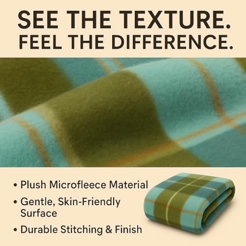 PWI Supersoft AC Blanket for Single Bed – Lightweight Fleece Blanket 60x90 Inches | Skin-Friendly, All-Season, Travel-Friendly, Ideal for AC Rooms & Mild Winters-Green - Image 3