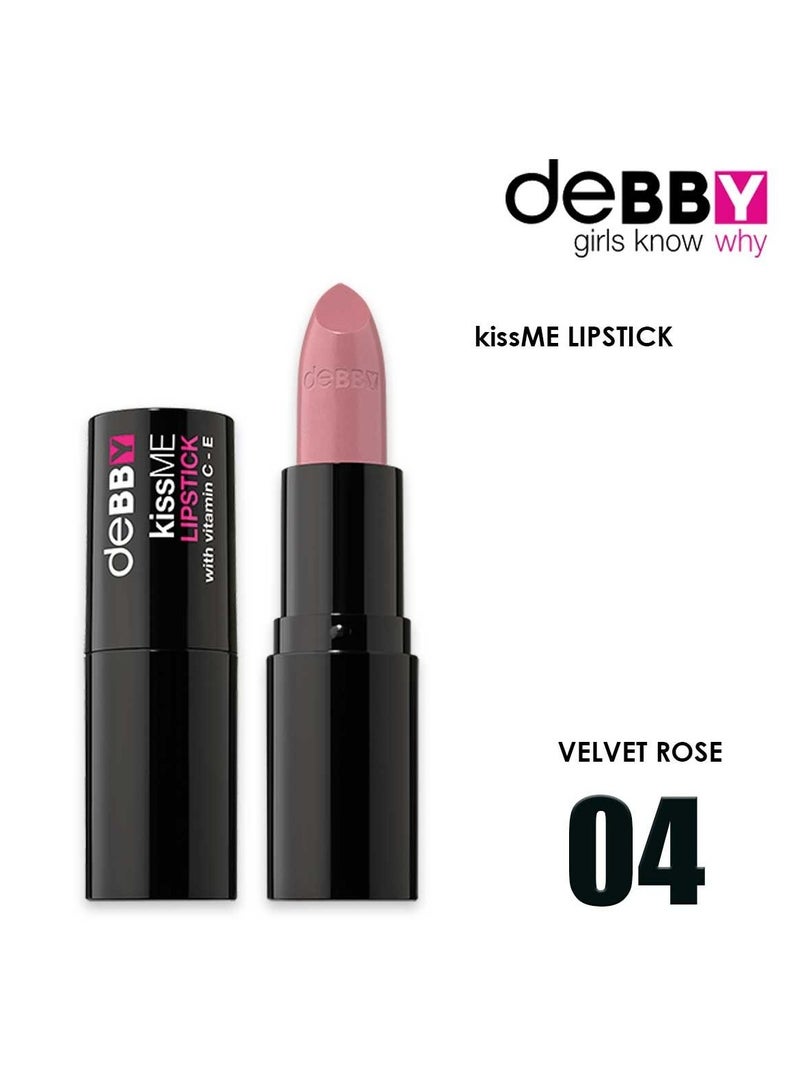 DEBBY KISS ME LIPSTICK - with vitamin C - E 04 VELVET ROSE