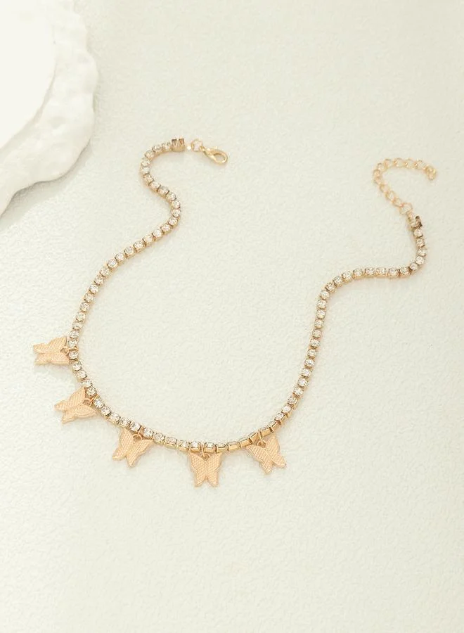 تايك تو Butterfly Charm Necklace