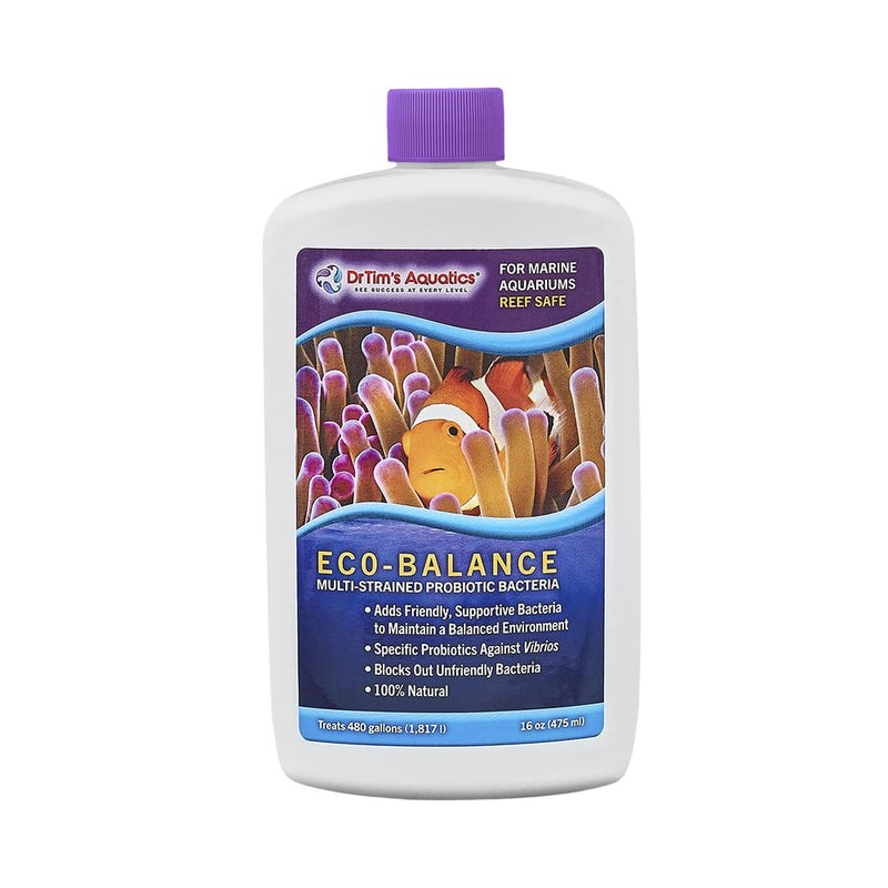 DrTim's Aquatics Eco-Balance for Reef Aquariums – Multi-Strained, Supportive Probiotic Bacteria to Maintain a Balanced Fish Tank Environment-16 oz. - Image 1